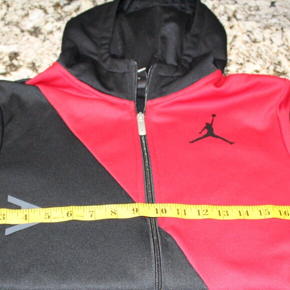 Nike Jordan Boys' XL 13-15 Jacket Therma-Fit Jordan Black Red Full Zip Hoodie - Picture 8 of 8